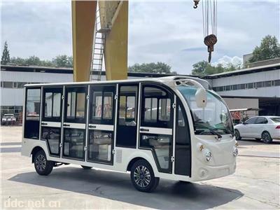  敦煌14座观光车 电动带门观光车